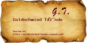 Goldschmied Tünde névjegykártya