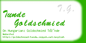 tunde goldschmied business card